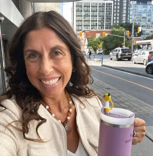 Anna Ielo-Tal walking to work in downtown Ottawa